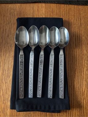 National Stainless Costellano Teaspoons - Set of 5, Vintage